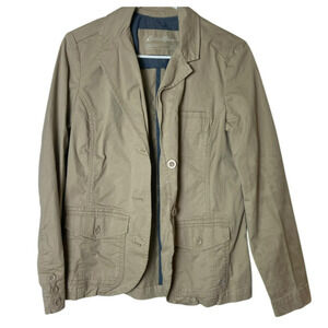 Eddie Bauer Legend wash Stretch Women's Field Coat Blazer Jacket Tan Size 8